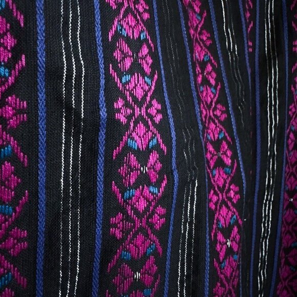 Liz Moody Black pink Embroidered Ethnic Long Sleeve Shirt XL - Picture 5 of 8